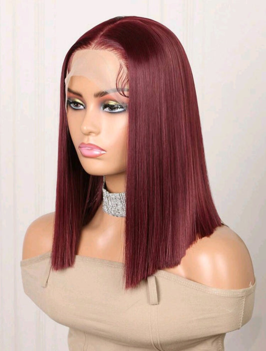 Burgundy Bob Lace Front Wig