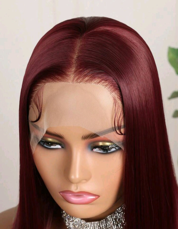 Burgundy Bob Lace Front Wig