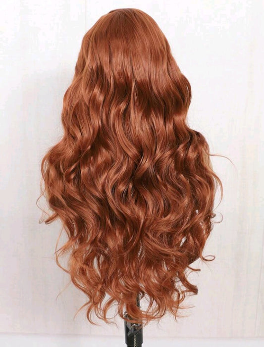 Burnt Orange Body Wavy Wig