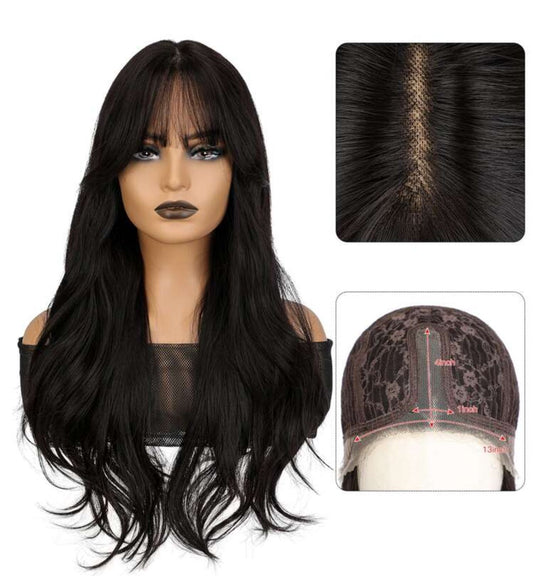 Curly Waves Bang Wig