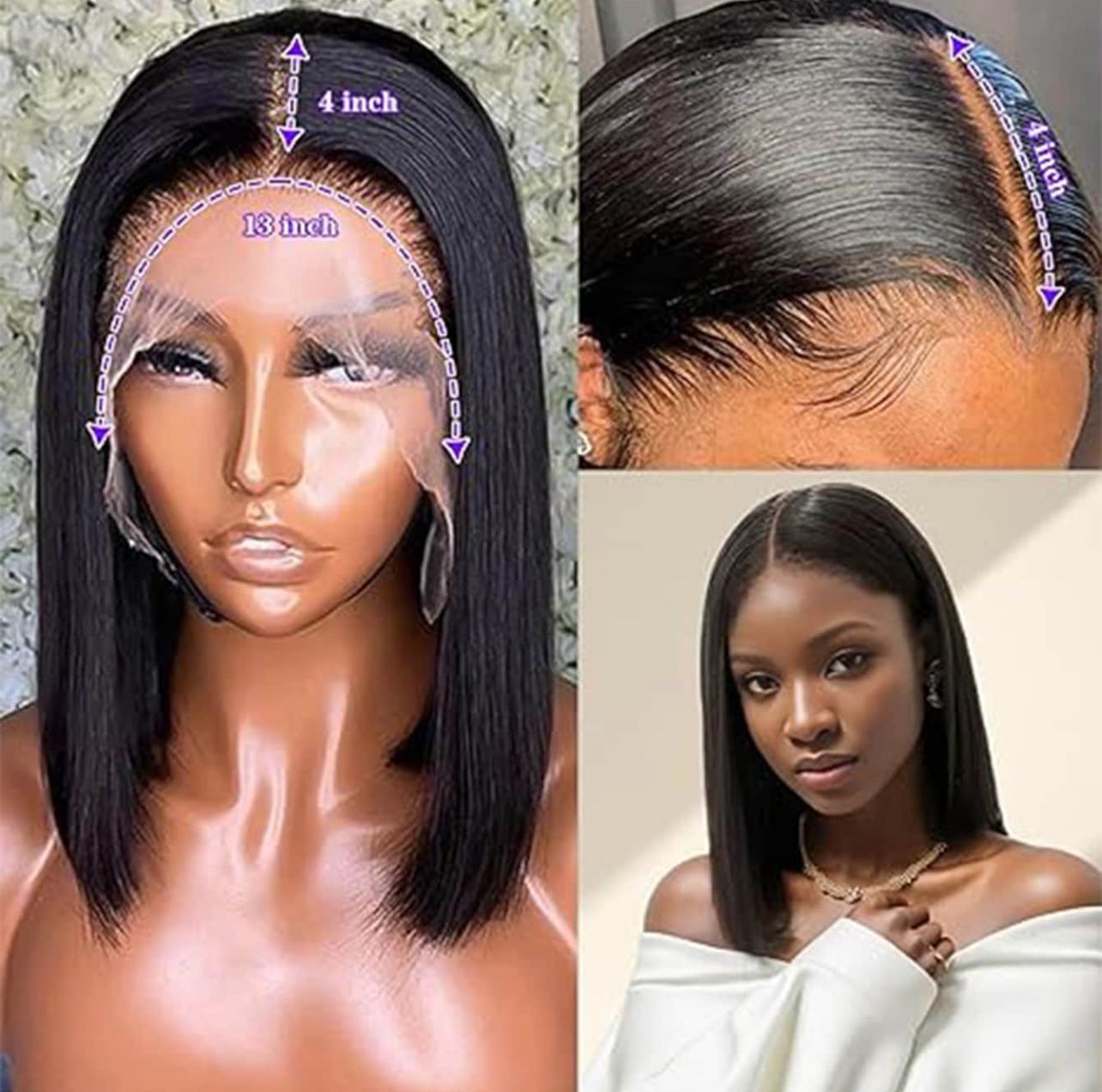 Black Bob Lace Front Wig