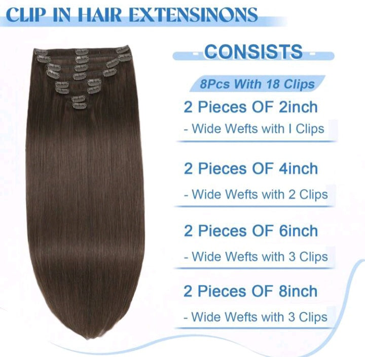 8pcs Clip-In Hair Extension