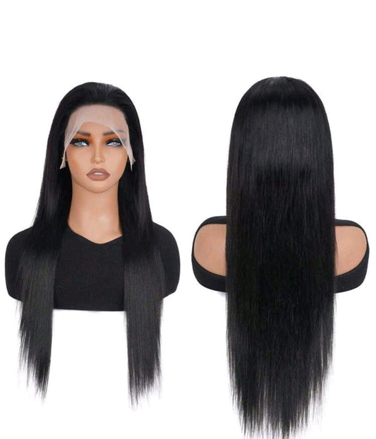 Straight Black Natural Lace Front Wig
